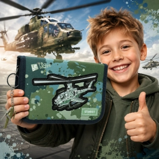 Školní jednopatrový penál bez výbavy HELIKOPTÉRA