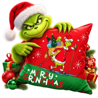 Polštářek Grinch Ukradené Vánoce