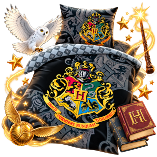 HALANTEX Povlečení Harry Potter black 140/200, 70/90