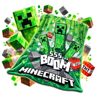 FLÍSOVÁ DEKA MINECRAFT